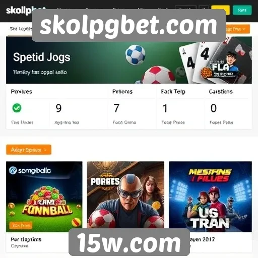 Opções de jogos disponíveis na plataforma skolpgbet